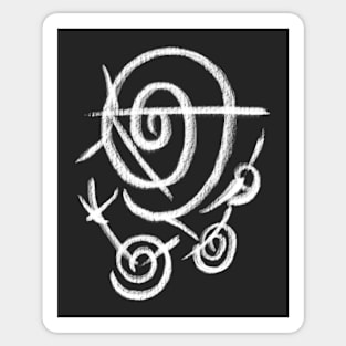 Chah-Mooz-Ee or Chakotay's symbol (white design for dark shirt) Sticker